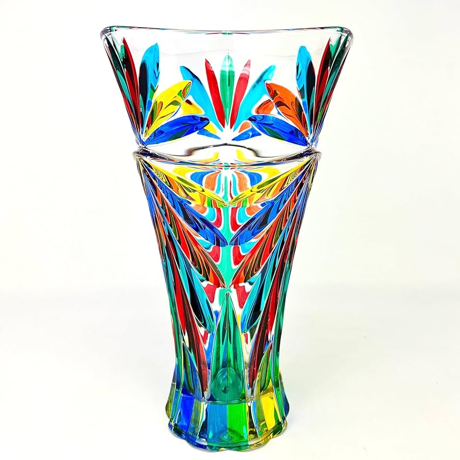 高さ35センチ 特大のクリスタル花瓶 美しいカット 高さ35センチ 特大の