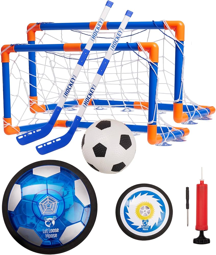 Amazon.com: Let Loose Moose Hockey & Hover Soccer Ball Indoor 3-in