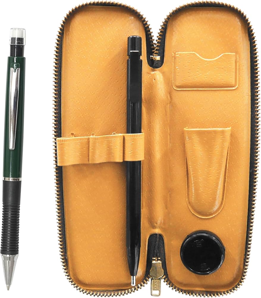 Amazon.co.jp: チャック式コンパクトペンケース 極細ノック式消しゴム