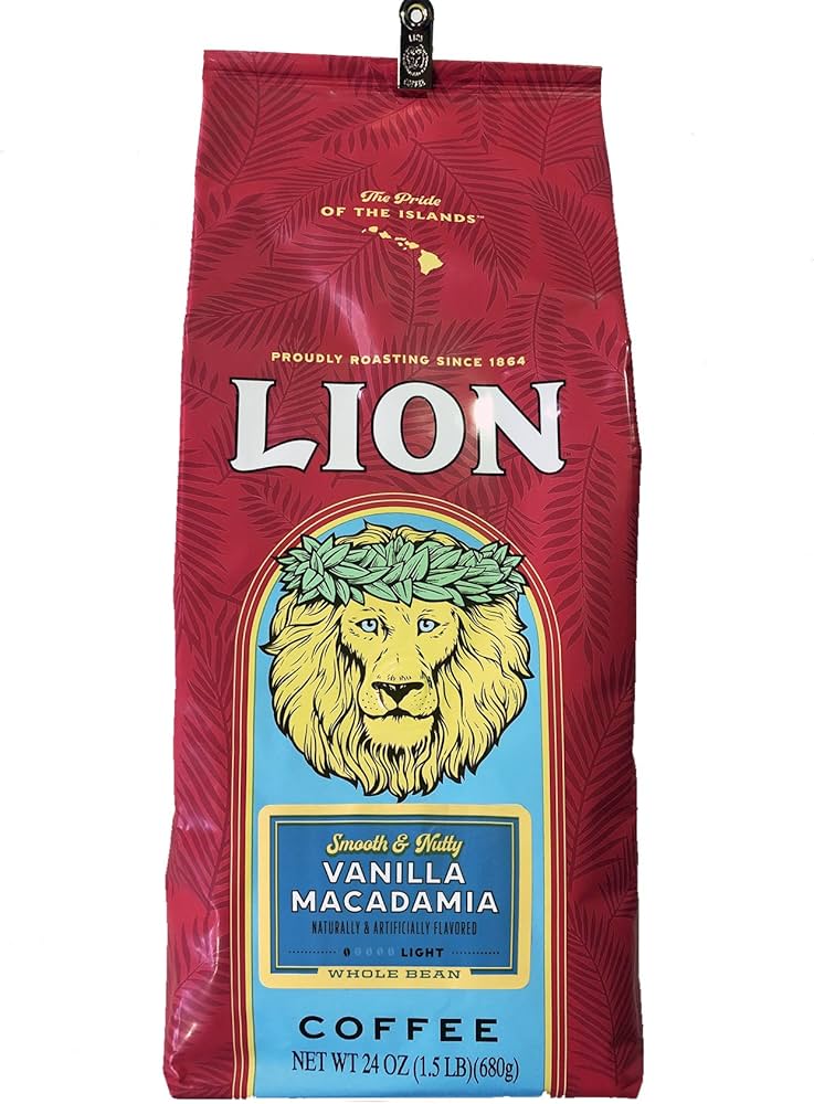 超ビッグ680gLION ライオンコーヒー・バニラマカダミア×5袋 中抽き