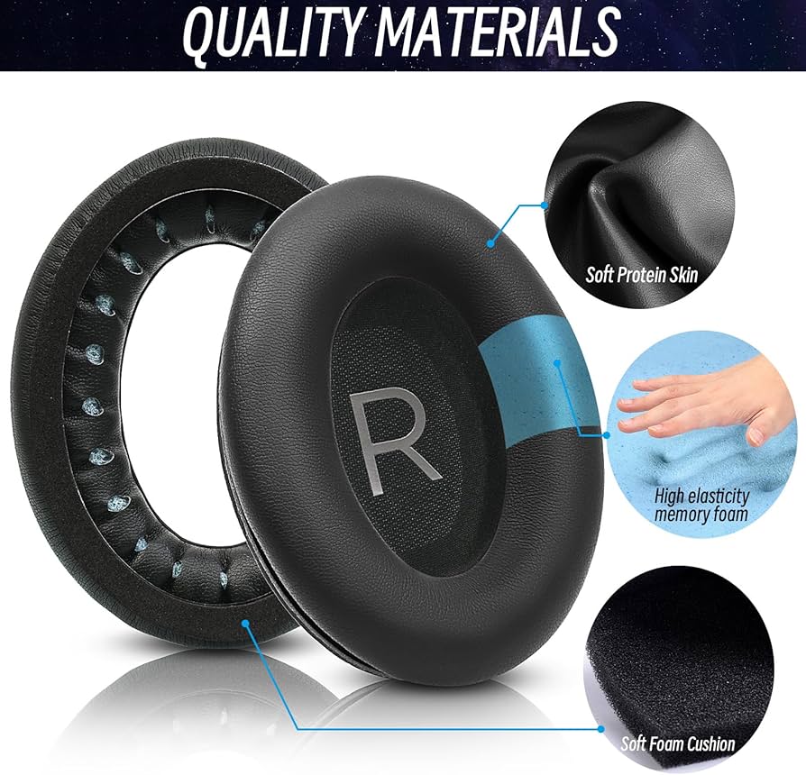 Amazon | QC45 イヤーパッド Bose QuietComfort 45 交換用パッド