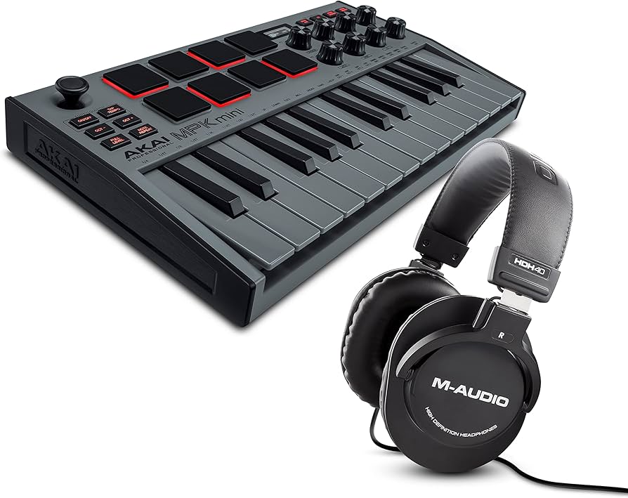 Amazon.com: AKAI Professional MPK Mini Grey MK3 and M-Audio HDH40