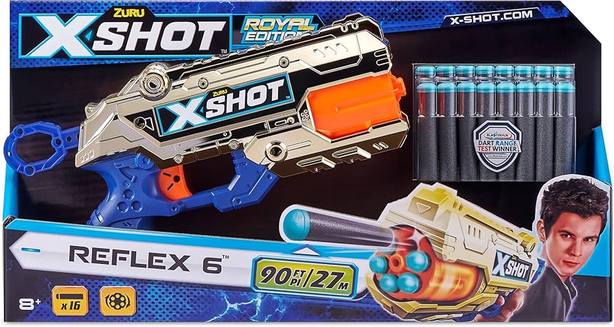 ZURU X-Shot Excel Royale Edition Reflex 6 Foam Dart Blaster Combo