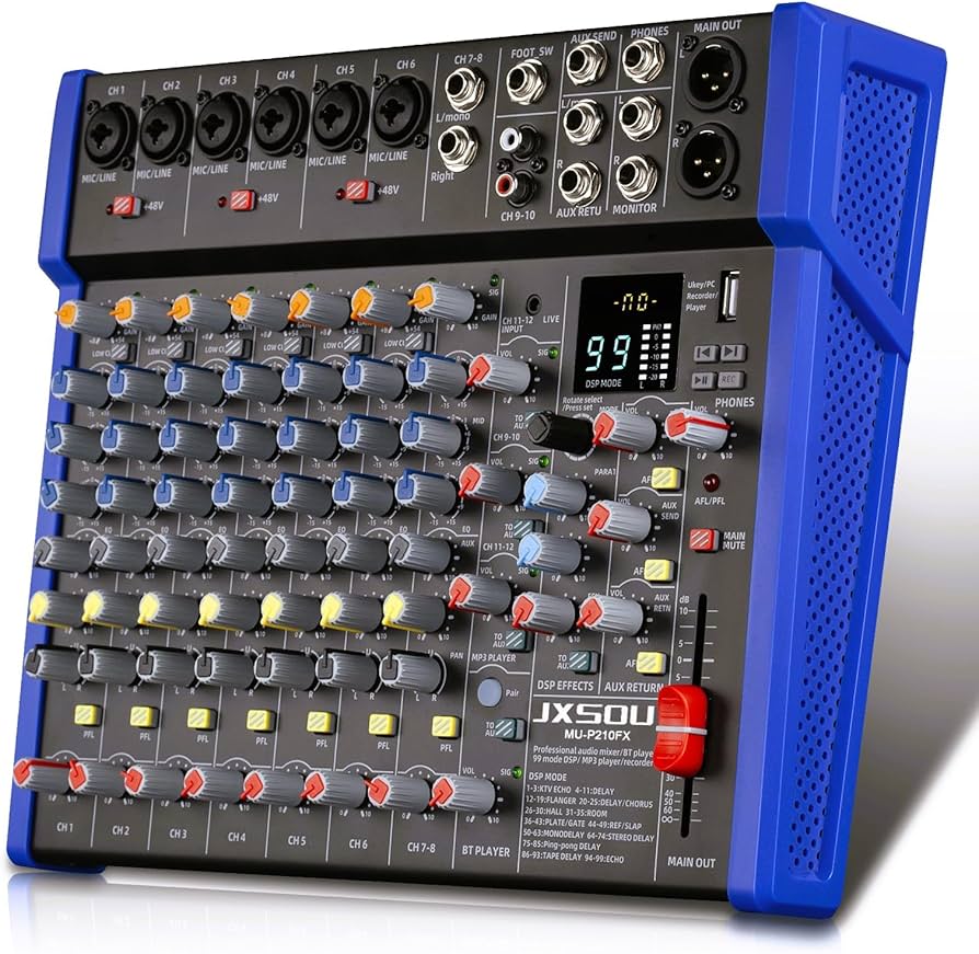 Amazon.com: JXSOU 12-Channel Audio Interface Mixer Board