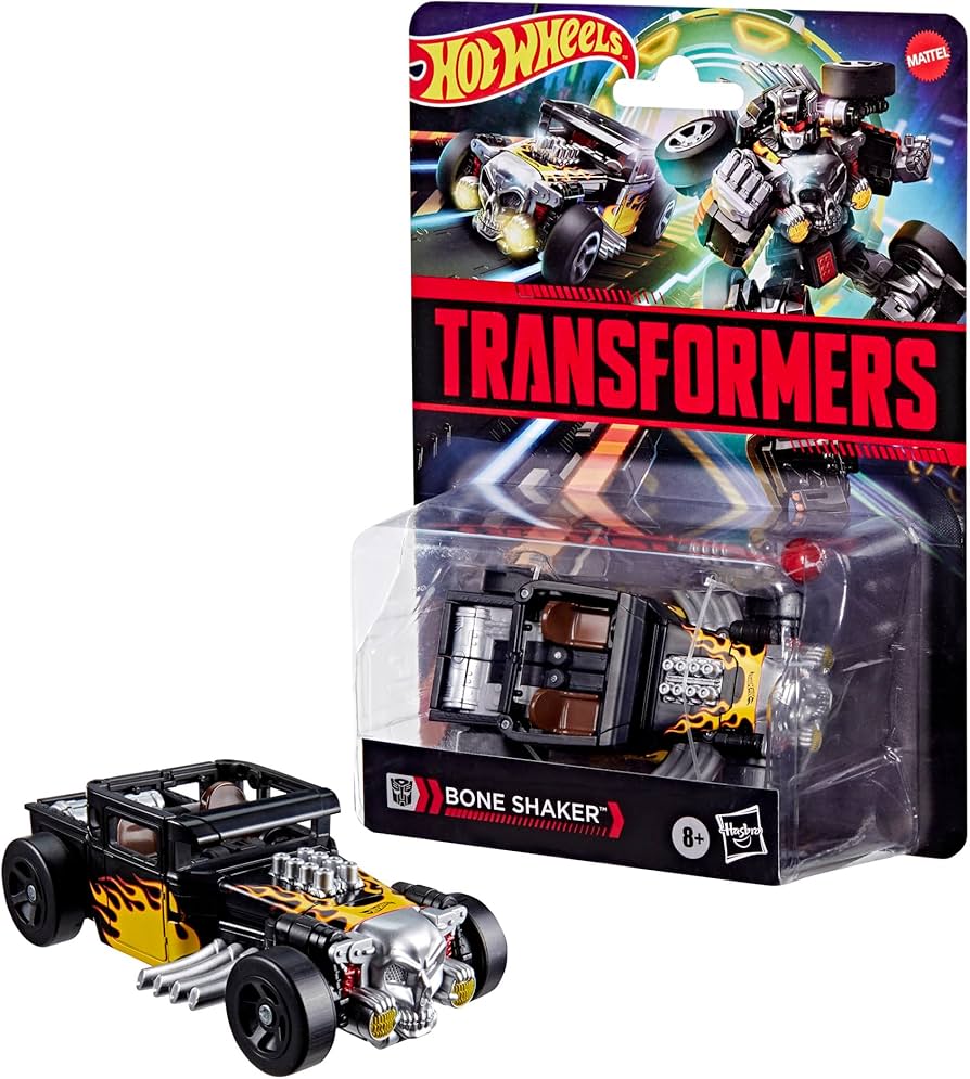 Amazon.com: Transformers Collaborative Hot Wheels x Bone Shaker
