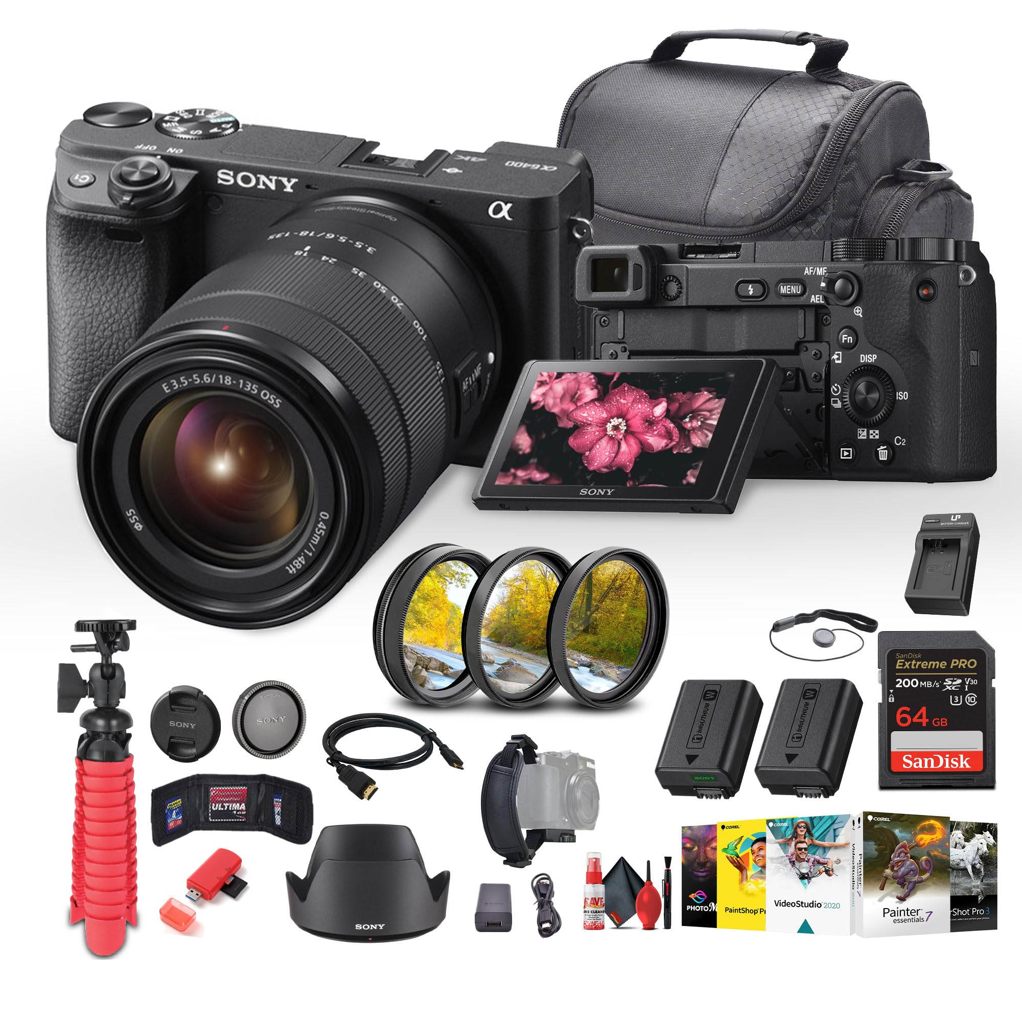 Amazon.com : Sony a6400 Mirrorless Camera with 18-135mm Lens with