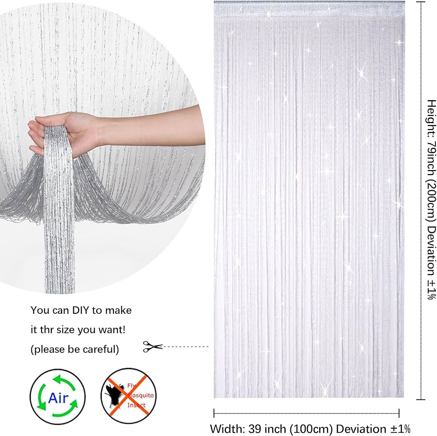 Amazon.co.jp: HYSENM ストリングカーテン ひものれん 2枚入り