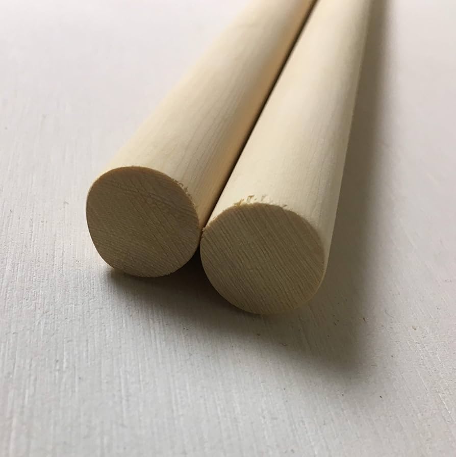 太鼓の達人マイバチ向け】米ヒバ丸棒 40cm×2cm 10セット お得！Ⅴ 太鼓