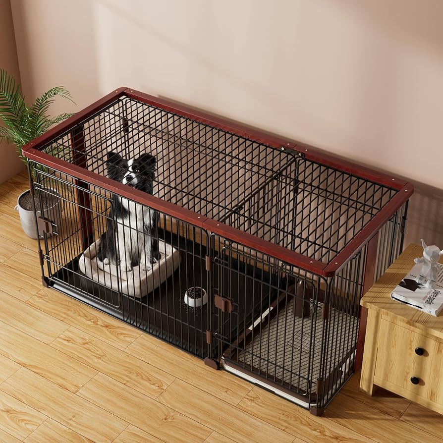 Amazon | WWI 犬用 ケージ ペットサークル 犬 サークル 幅145*奥行き68