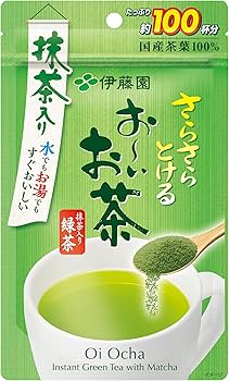 Amazon.co.jp: 伊藤園 おーいお茶 抹茶入り緑茶 粉末 80g チャック付き