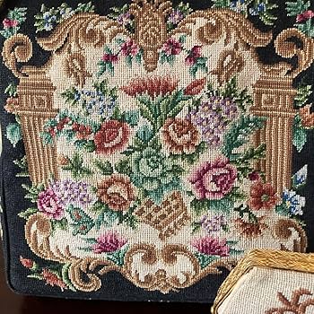 Amazon.co.jp: プチポワン ミニバック ポーチ アンティーク 刺繍