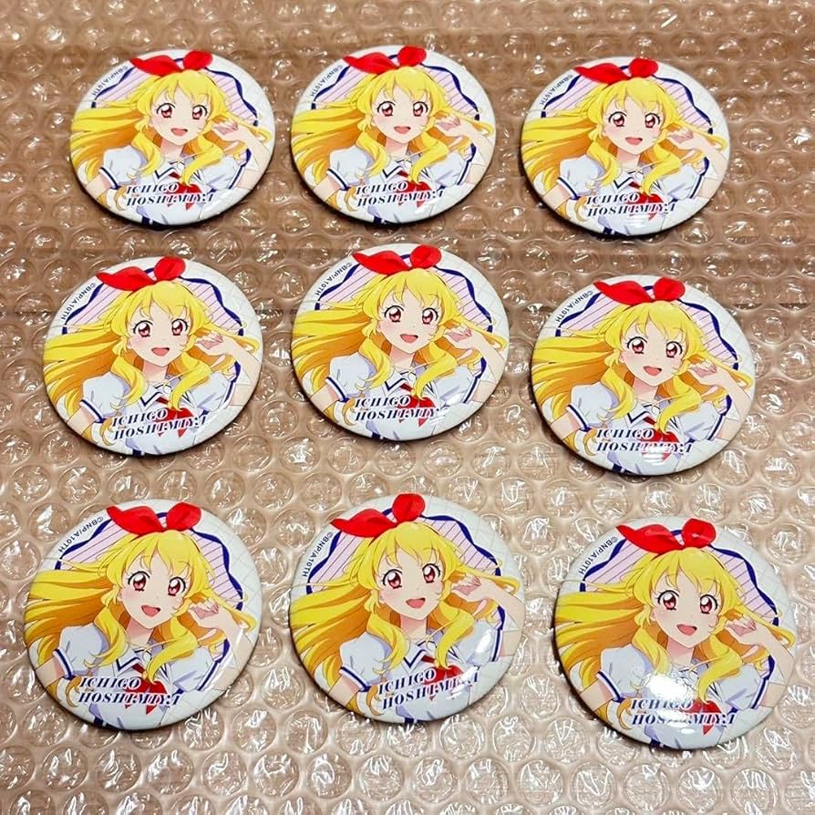 アイカツ 星宮いちご 缶バッジまとめ売り 星宮いちごだらけ缶バッジ