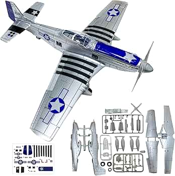 希少 1/48 アメリカ傑作機 P-51Dマスタング簡単組立接着剤塗装不要 6機