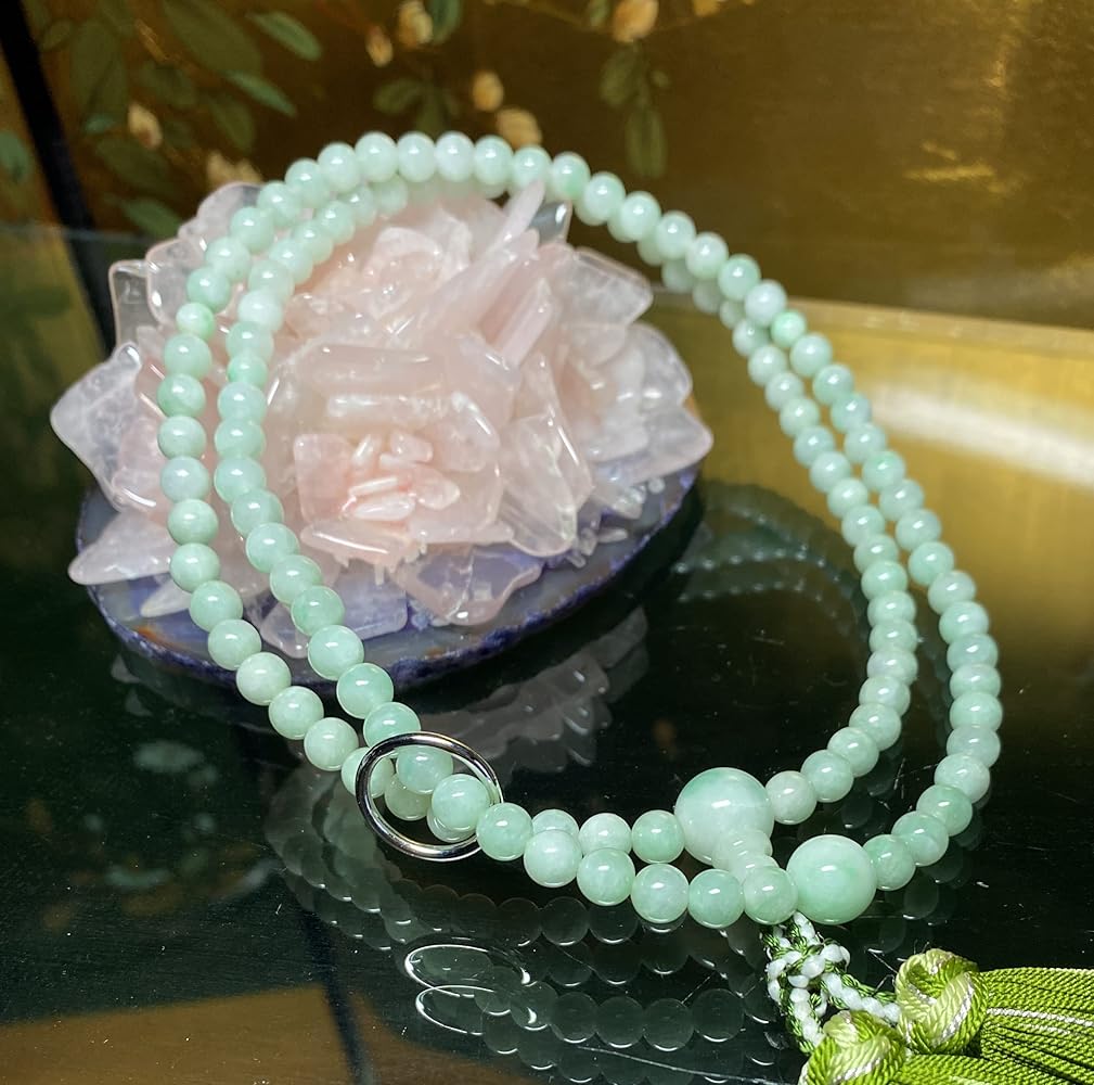 Amazon.co.jp: theory xyz 糸魚川翡翠 数珠 本蓮数珠 男女兼用 男物 女