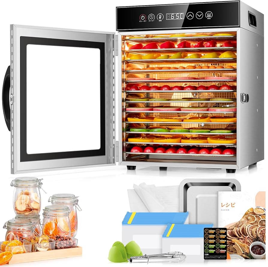 Amazon.co.jp: KWASYO フードドライヤー 12段食品乾燥機 ステンレス鋼