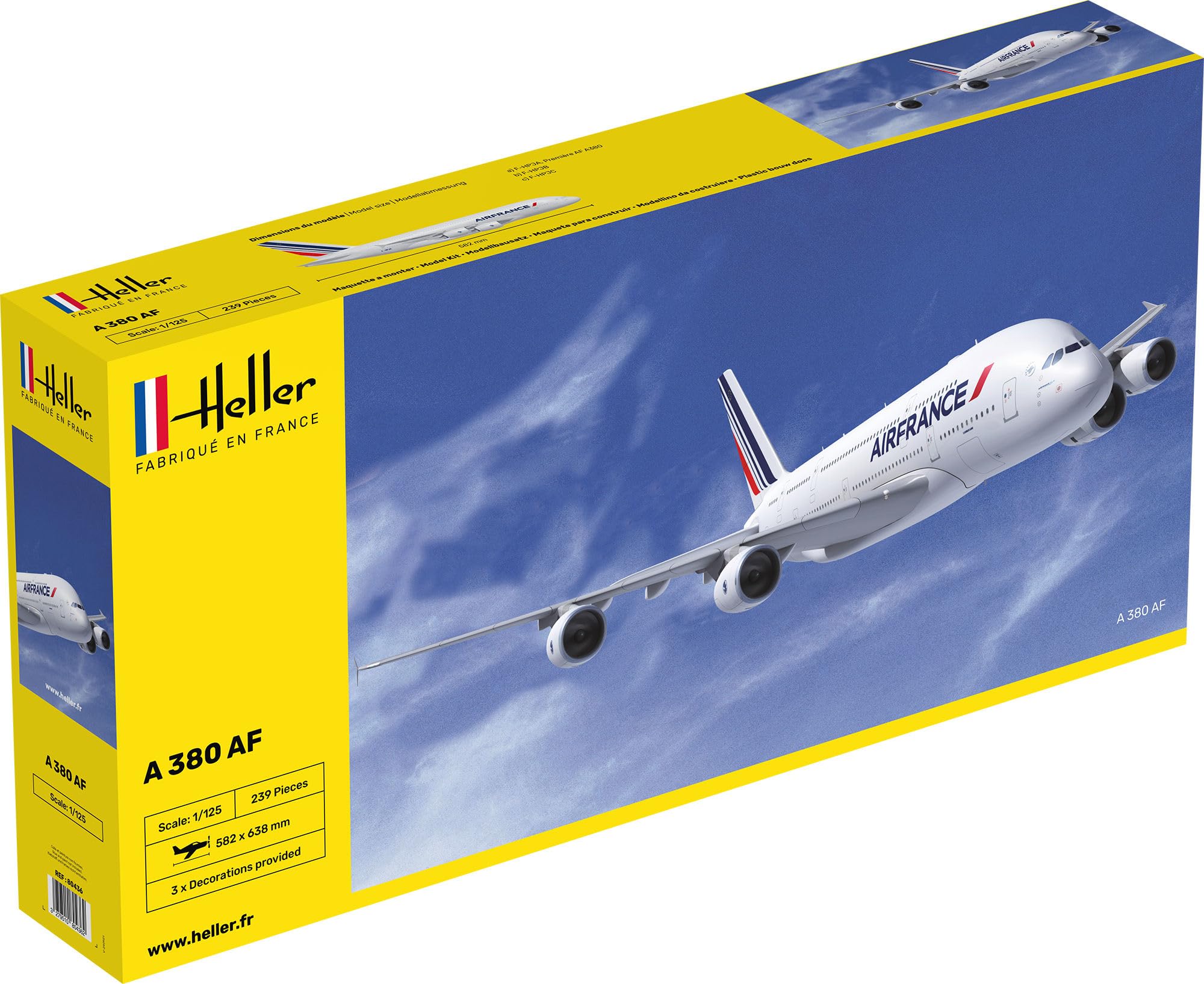 中古品 飛行機模型 エールフランス エアバス A380 スタンド付き※箱汚れ