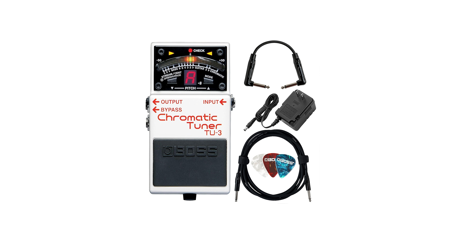 Amazon.com: Boss TU-3 Chromatic Tuner Pedal Bundle with Gearlux
