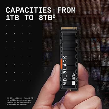 Amazon.com: WD_Black SN850X 4TB NVMe SSD with Heatsink - M.2 2280