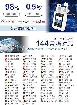 Amazon.co.jp: Wooask A8 翻訳機 通訳機 翻訳イヤホン ChatGPT 搭載