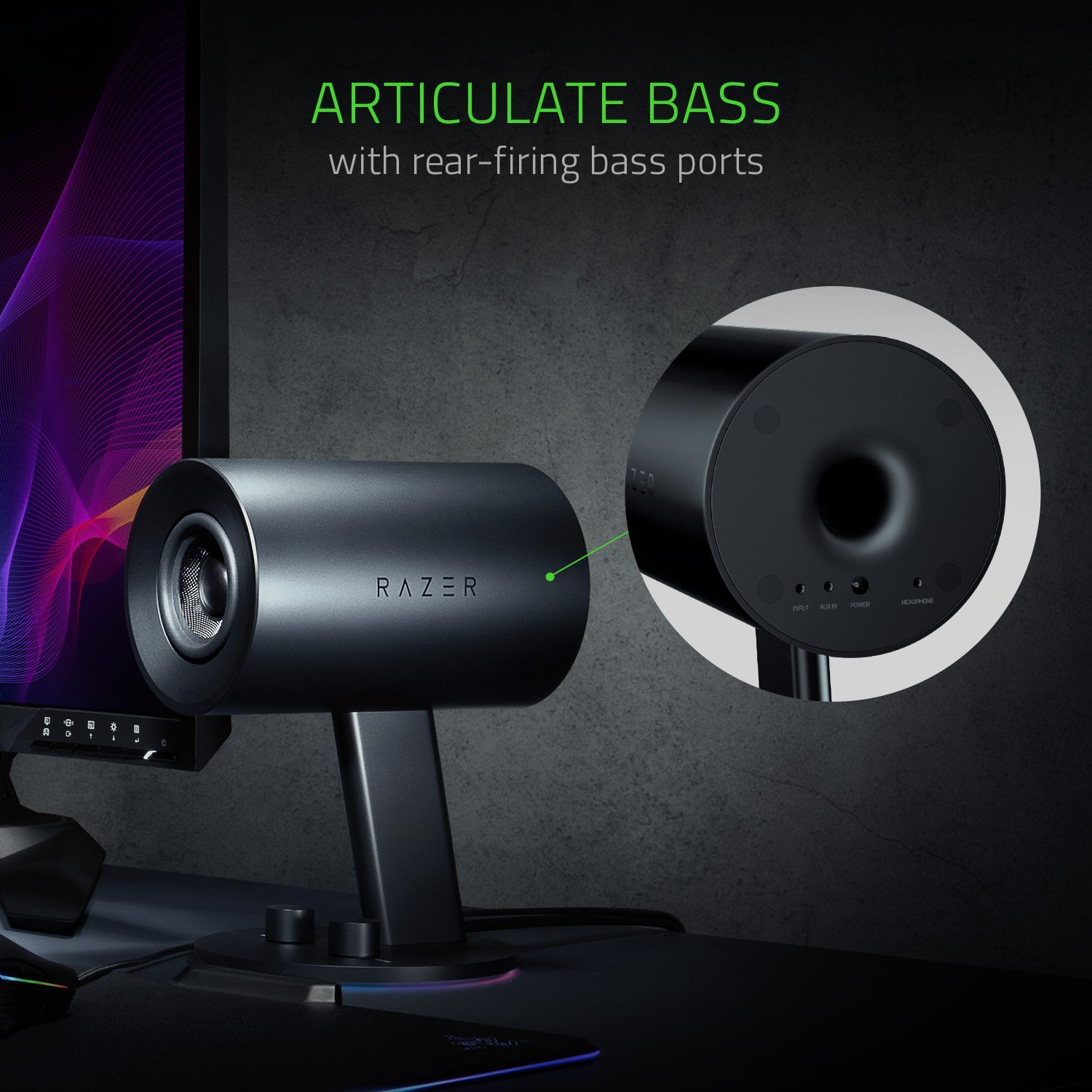 Amazon.com: Razer Nommo Chroma - Computer Speakers, Rear Bass