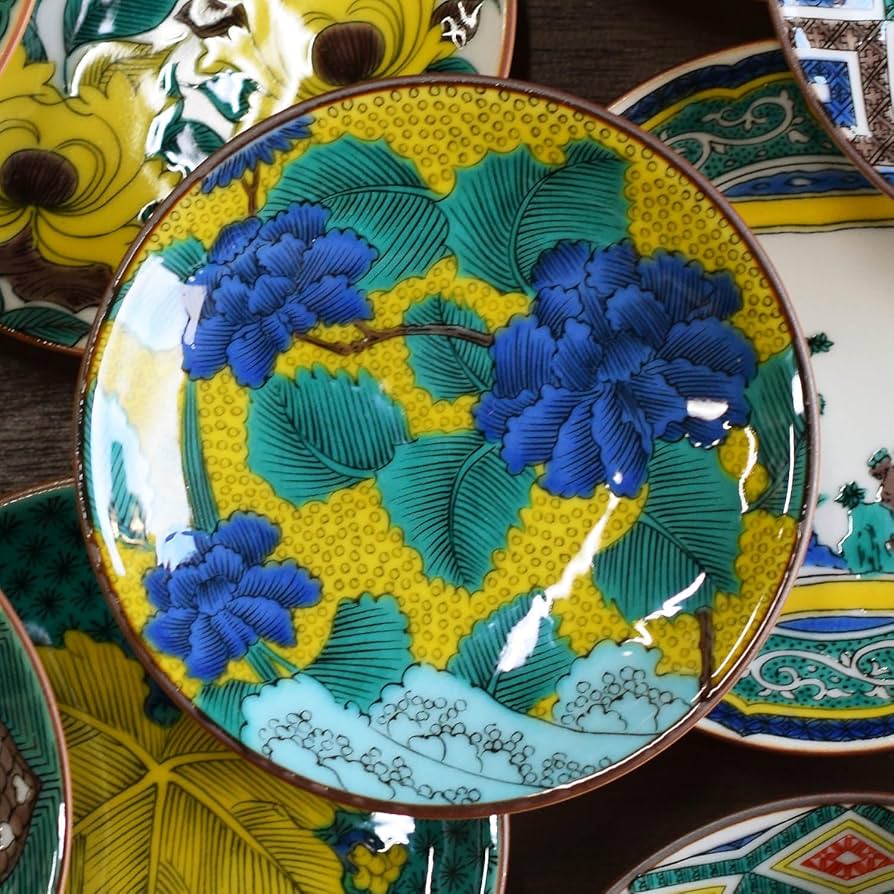 吉田屋 古九谷 青九谷 青手 豆皿 蔵出し 1客 九谷焼 古九谷(青手