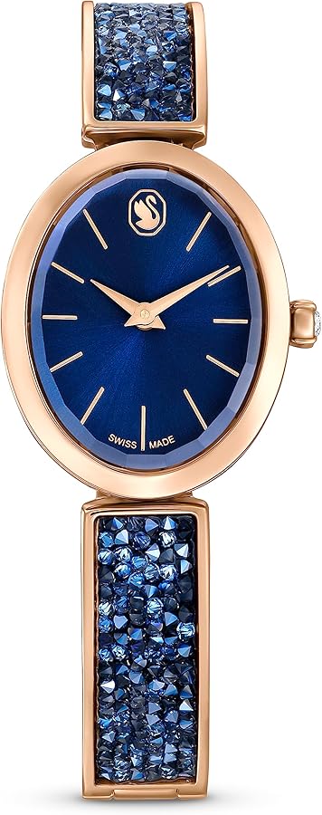 Amazon.com: Swarovski Crystal Rock Oval Watch, Metal Bracelet with