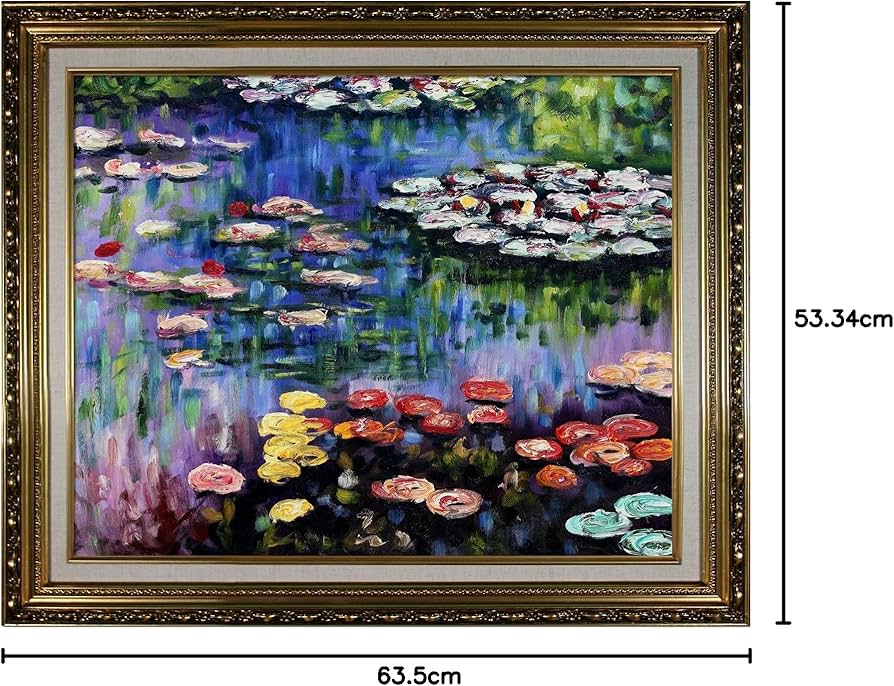 油絵 やまちゃん 睡蓮 油絵 やまちゃん様専用 睡蓮