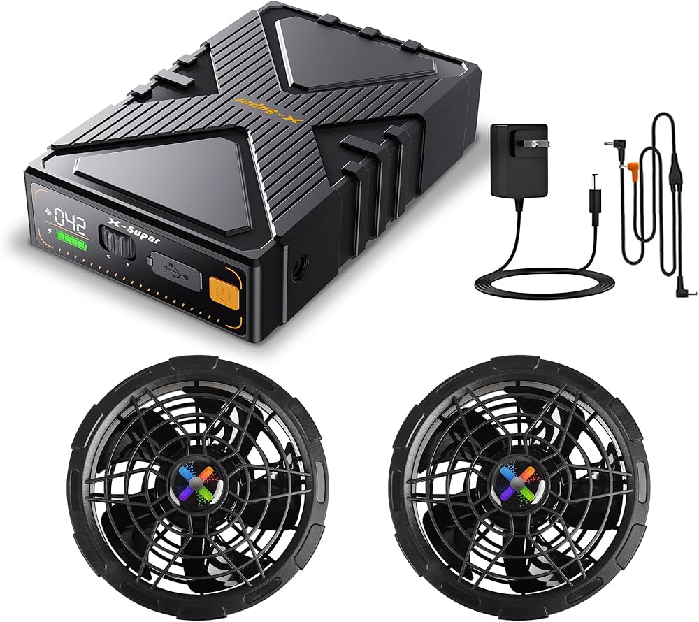 A【42V暴風&2025革新モデル】ファンバッテリーセット 作業服専用 大