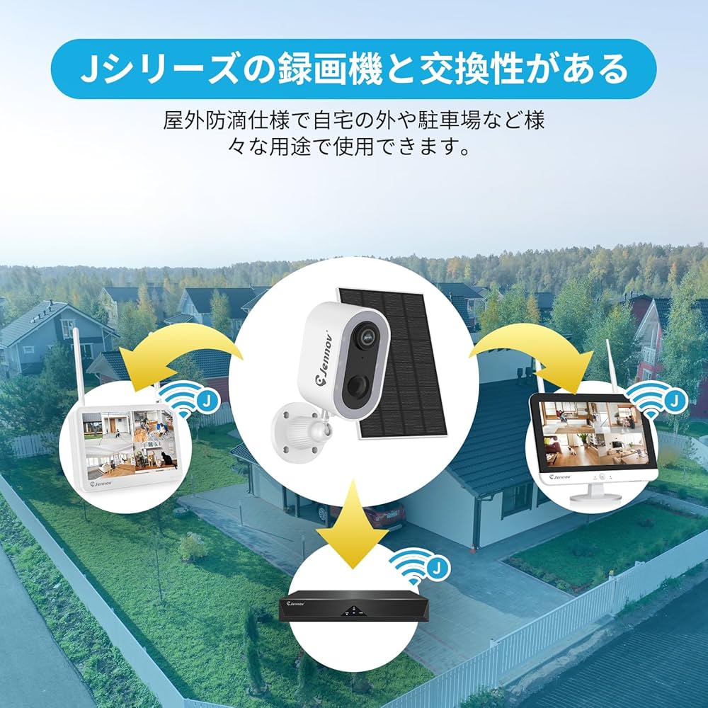 Amazon.co.jp: 【完全無線】 Jennov 防犯カメラ ワイヤレス 屋外