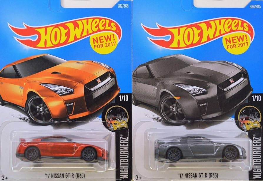 Amazon | Hot Wheels 17 Nissan GT R (R35) Gray 364/365 and 17