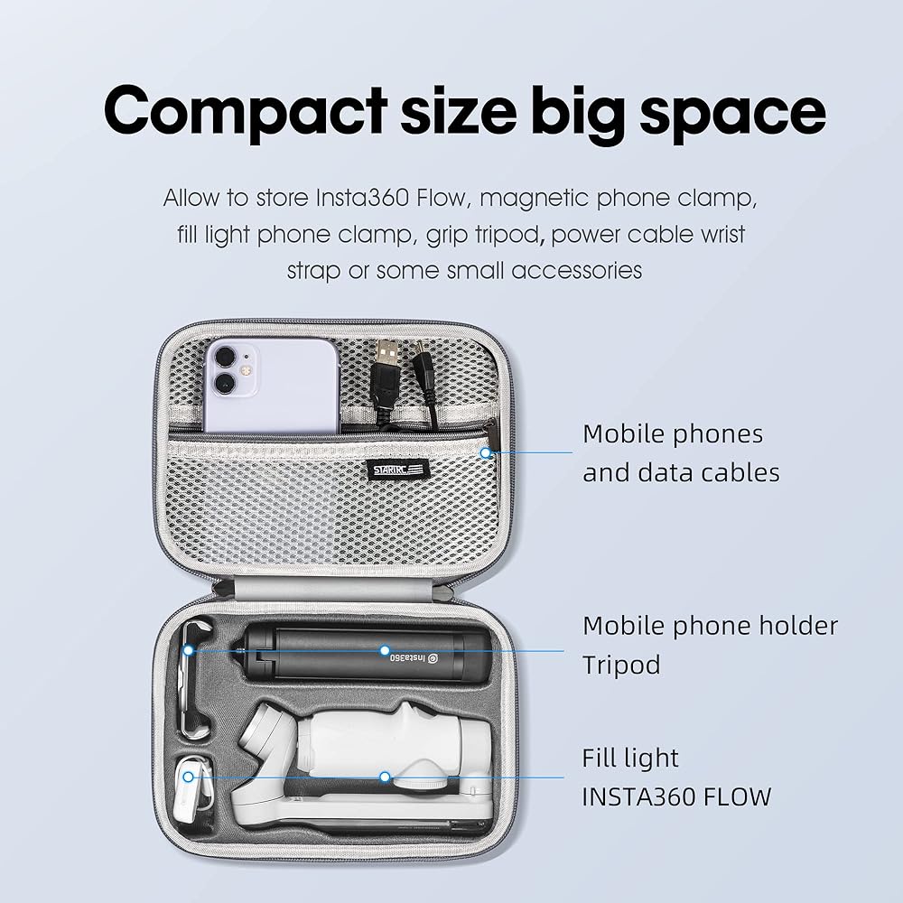 Amazon.co.jp: Insta360 Flow Pro/Insta360 Flow 対応 収納ケース PU