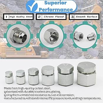 128 PC JIC and ORFS Master Industrial Hydraulic Cap and Plug Hose