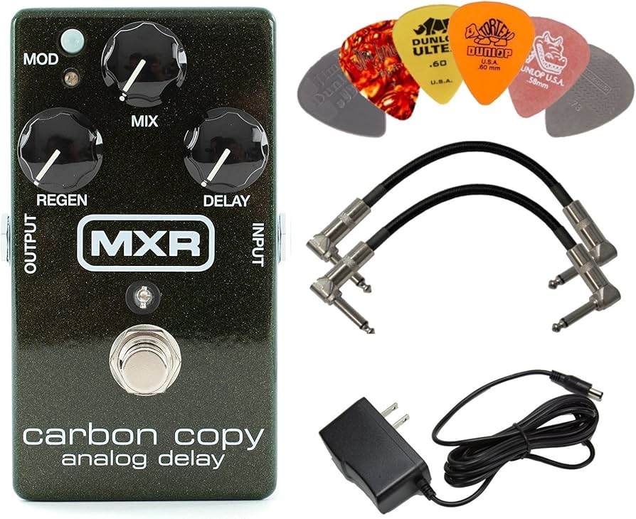Amazon.com: MXR M169 Carbon Copy Analog Delay Pedal BUNDLE with AC
