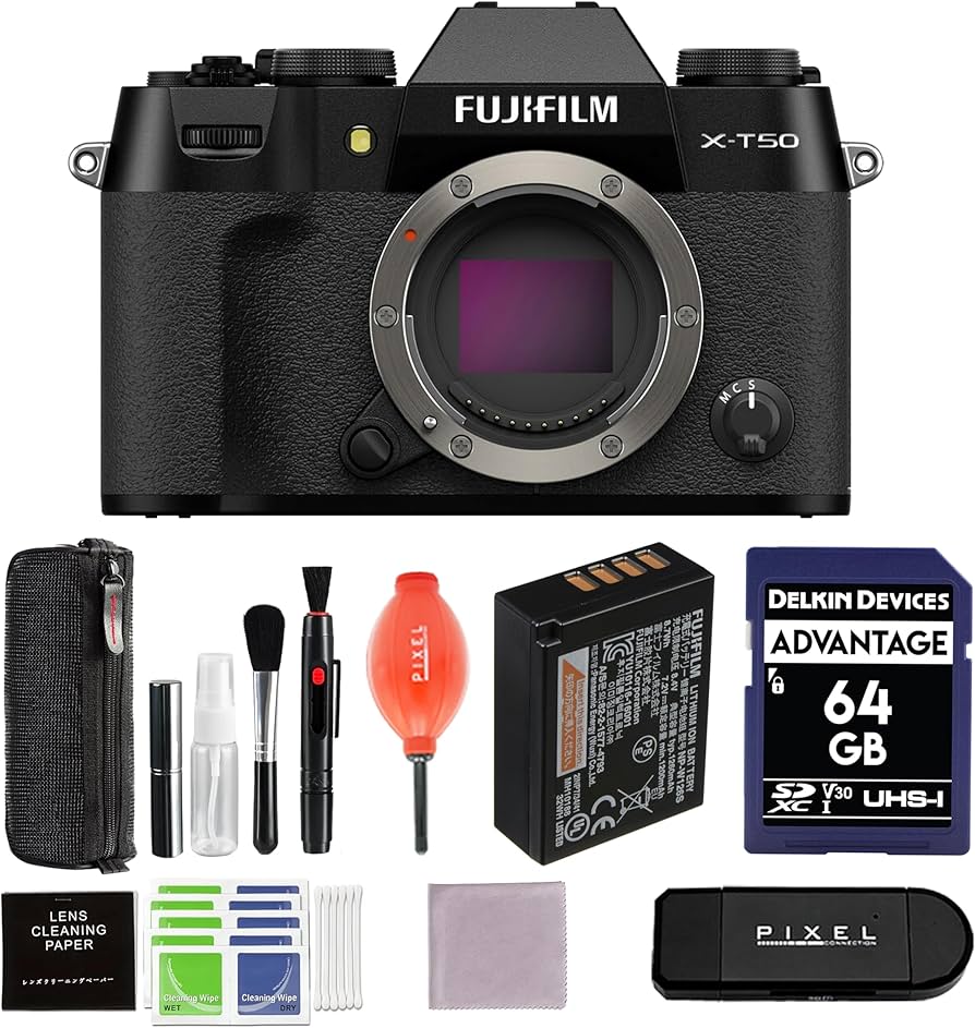 Amazon.com : Fujifilm X-T50 Mirrorless Camera (Black) Bundle with