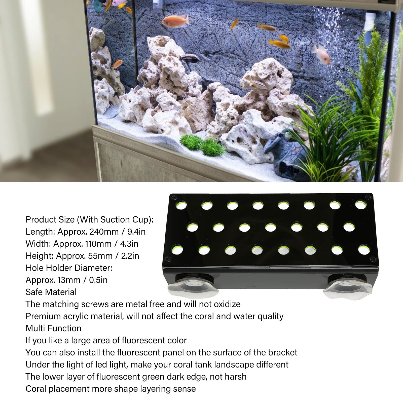 Amazon | サンゴフラグラック、ウェアラブル水槽サンゴホルダー 23