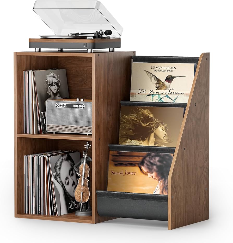 Amazon.co.jp: レコードラック、レコード棚、木製レコード収納ラック