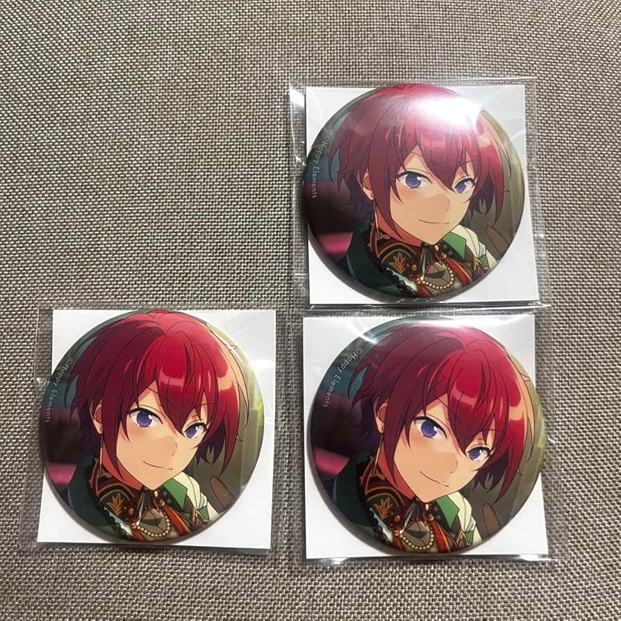 朱桜司 ハート缶バッジ 返礼祭 あんさんぶるスターズ！！Knights 朱桜