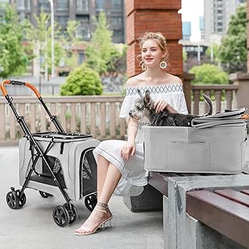 Amazon.co.jp: LPOTIUS ペットカート 多頭 上下2段式 分離型