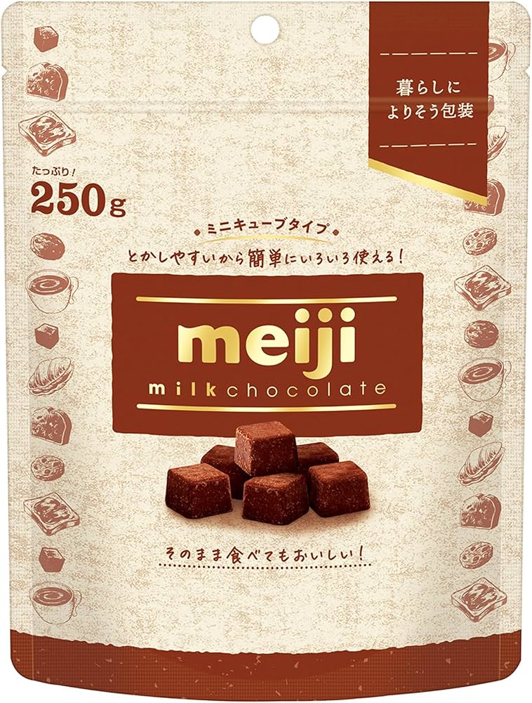 Amazon.co.jp: Meiji Milk Chocolate Mini Cube, 8.8 oz (250 g