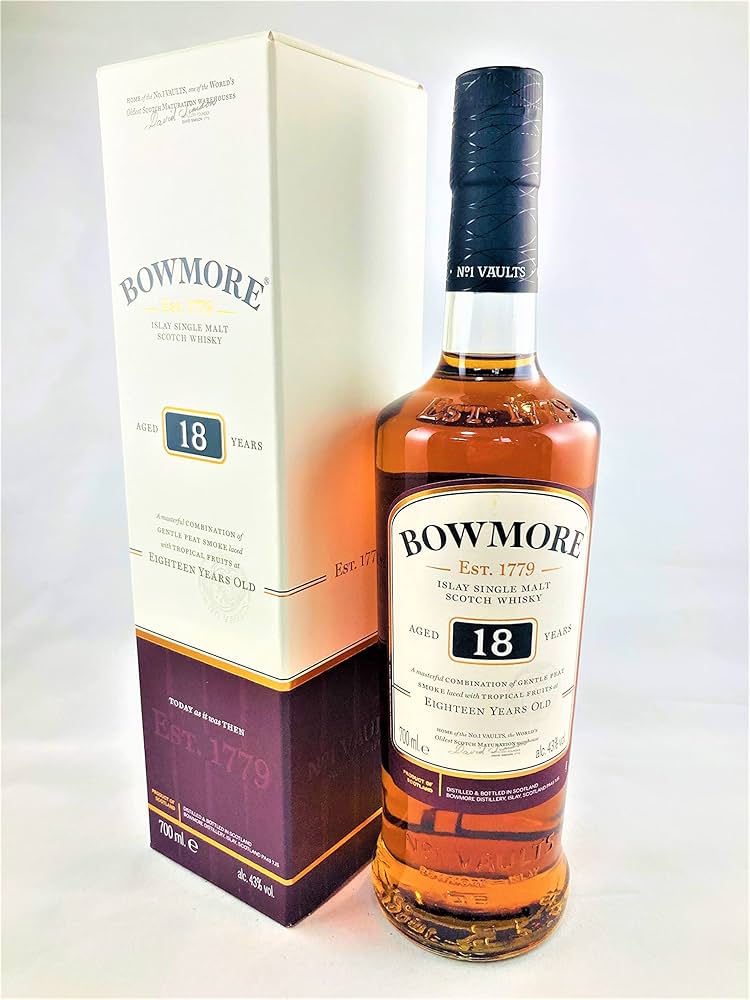 Amazon.co.jp: ボウモア 18年 43度 700ml [並行輸入品] : 食品・飲料・お酒