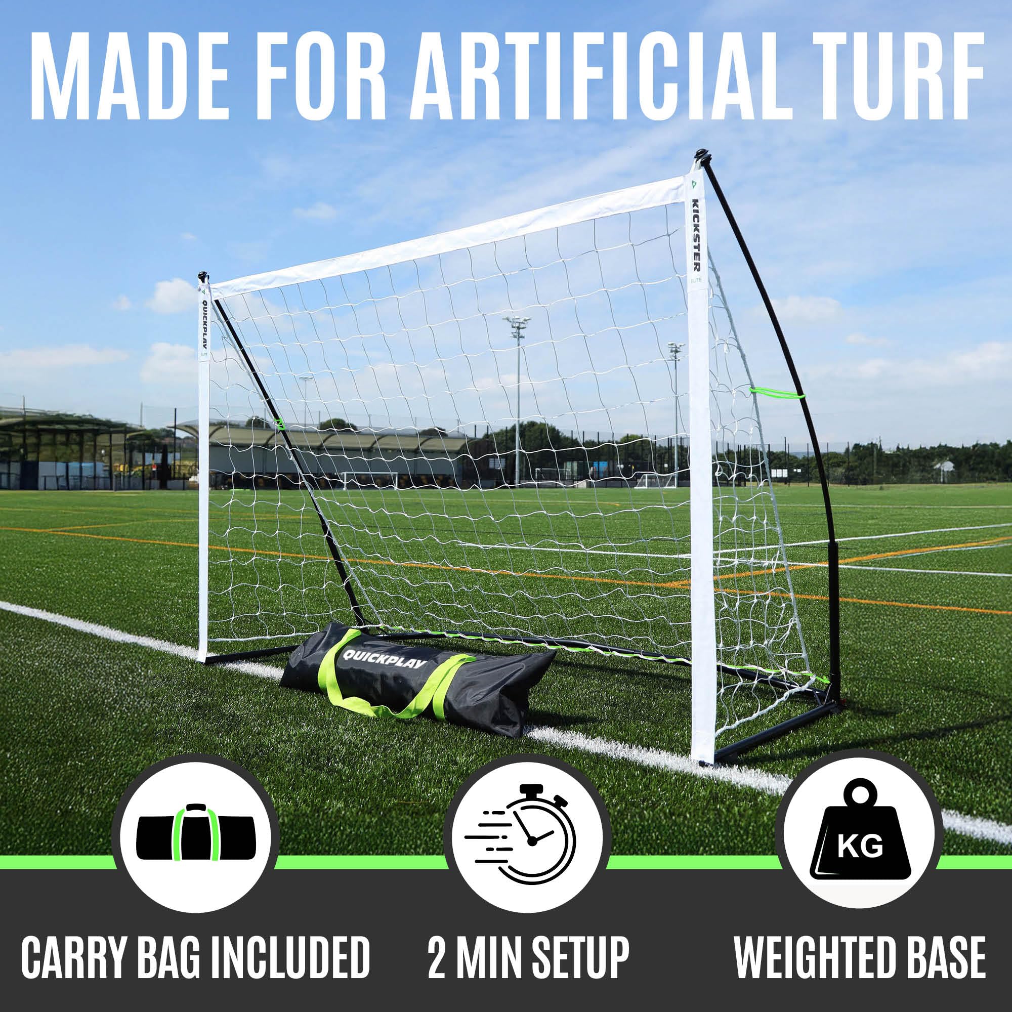Amazon | QUICKPLAY Kickster Elite 6 x 4フィート ポータブルサッカー