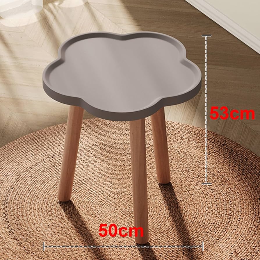 Amazon｜現代の花形エンドテーブル、木製サイドテーブル、花びら