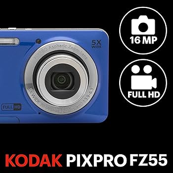 KODAK Câmera digital PIXPRO FZ55-BL de 16 MP, zoom óptico de 5x