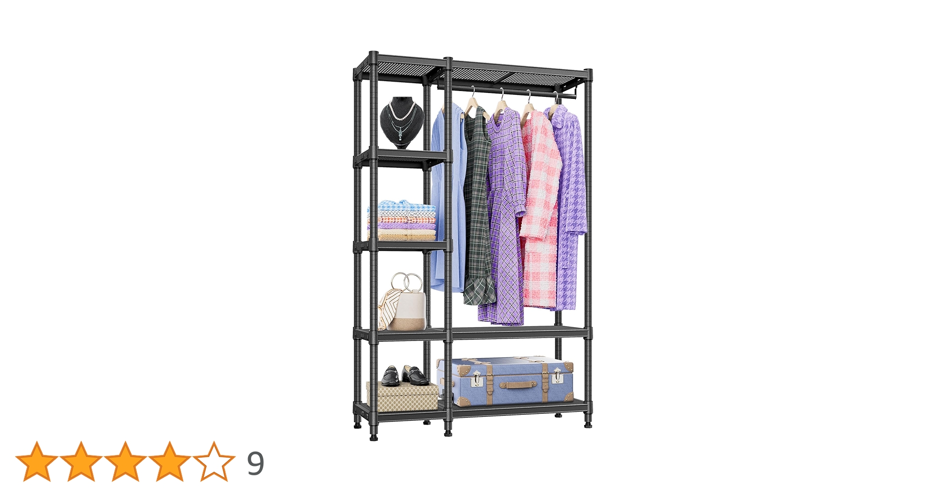 IZEUK ハンガーラック スリム 洋服ラック 押入れ収納棚 Amazon｜IZEUK