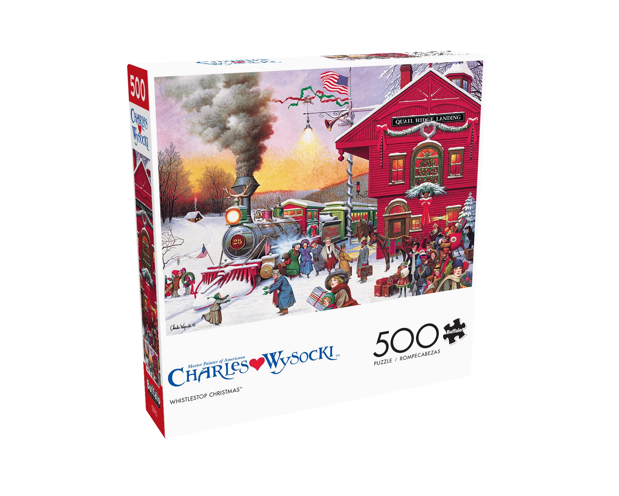 Amazon.com: Buffalo Games - Whistle Stop Christmas - 500 Piece