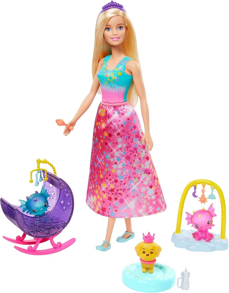 Amazon.com: Barbie Dreamtopia Dragon Nursery Playset Princess Doll