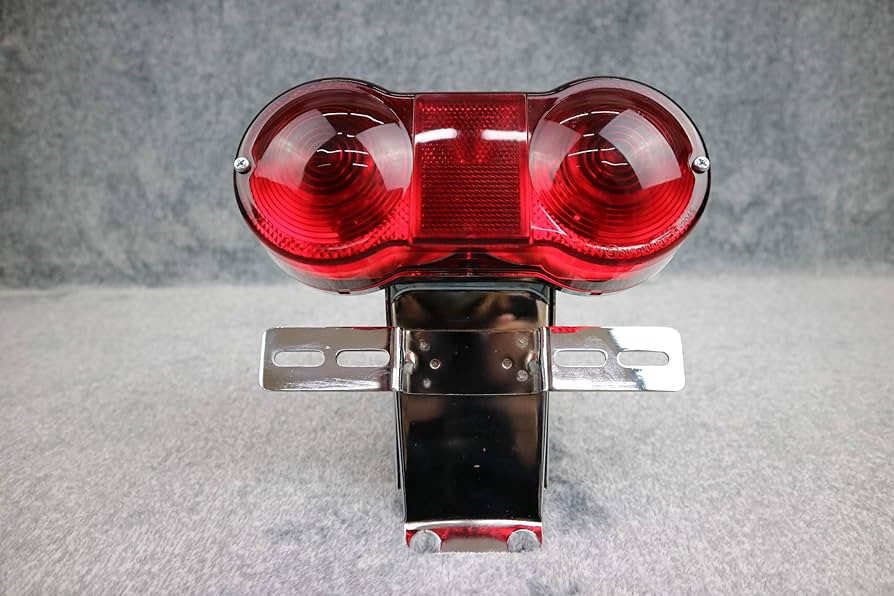 Amazon | GT380 テール 土台+ランプ 赤/ ダブル2灯式 メッキ リア