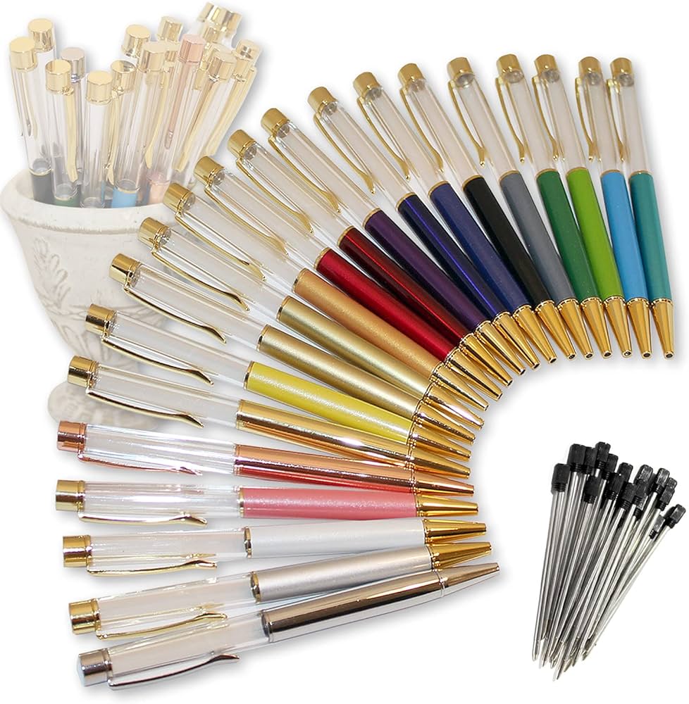 Amazon | ハーバリウム用ボールペン 本体セット 手作り 21色セット 替