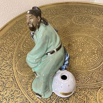 Amazon.co.jp: 中国 石湾陶器 陶器人形 置物 SHIWAN ARTISTIC CERAMlC