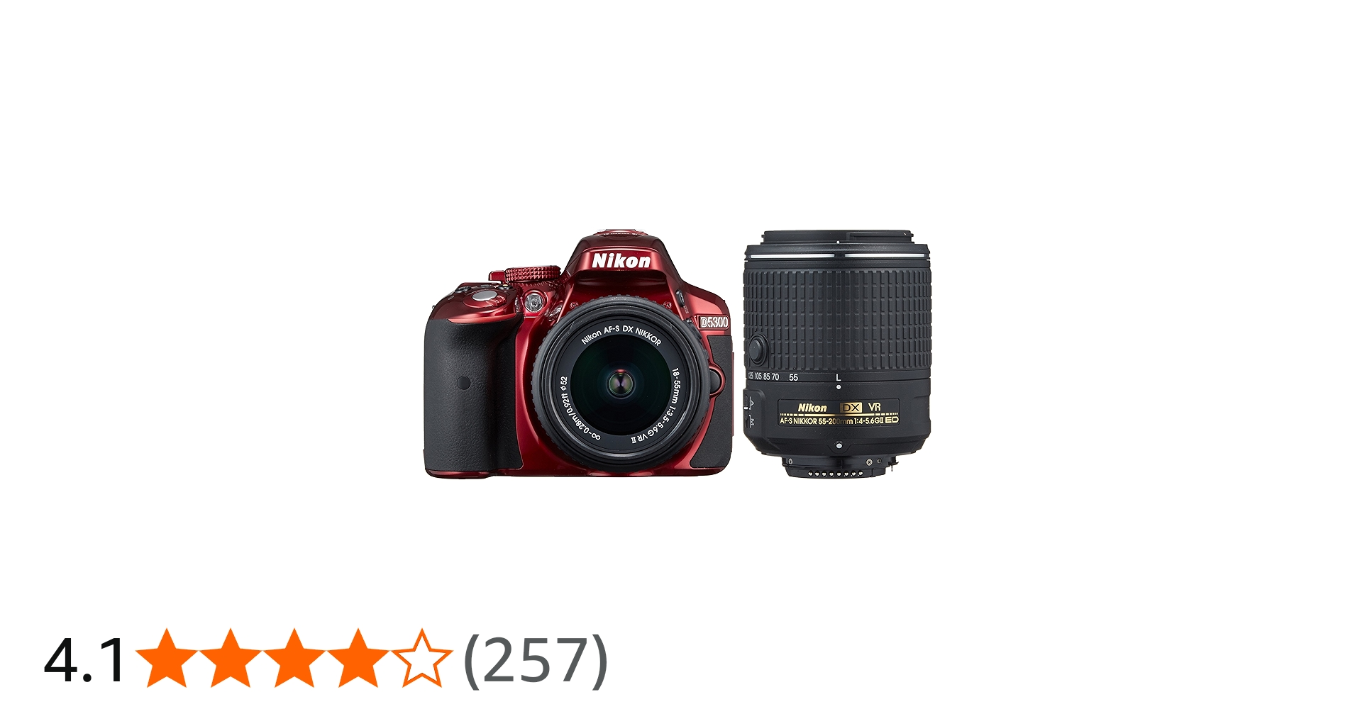 Amazon.co.jp: Nikon DSLR Camera D5300 Double Zoom Kit 2, Red